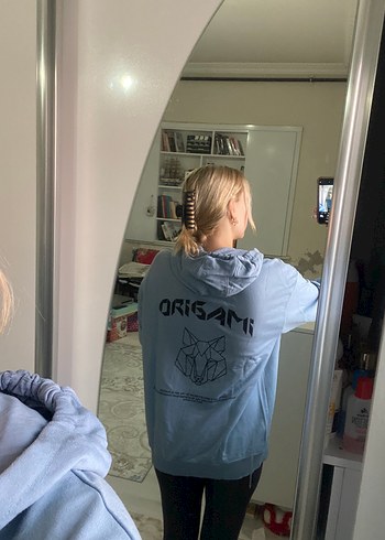 Defacto Kadın Mavi Denim Sweatshirt