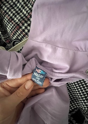 Mor Çiçek Baskılı Kız Sweatshirt - Görsel 4