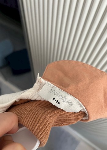 Kız Çocuk Kahverengi Pilili Triko Tayt - Görsel 3