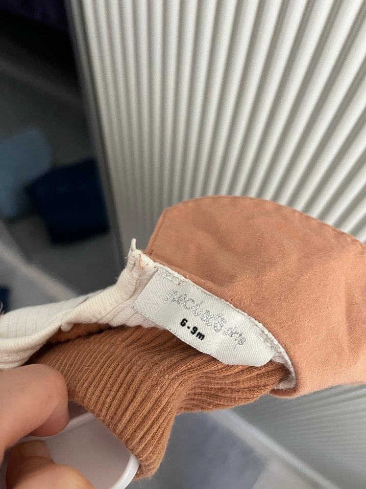 Kız Çocuk Kahverengi Pilili Triko Tayt - Görsel 3