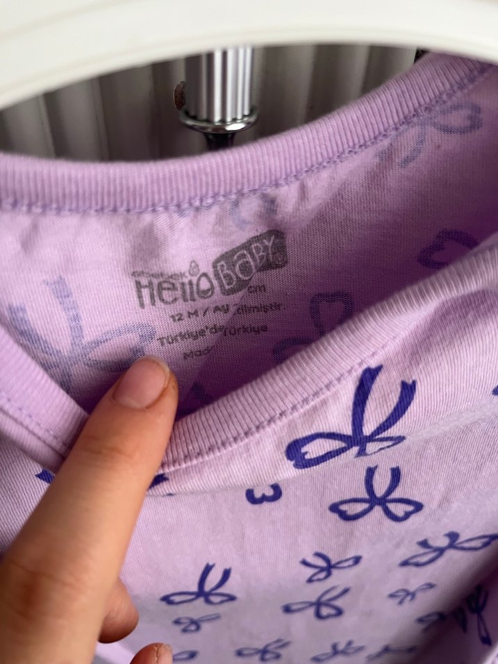 Mor Baskılı Bebek Kız Tulum - Görsel 2