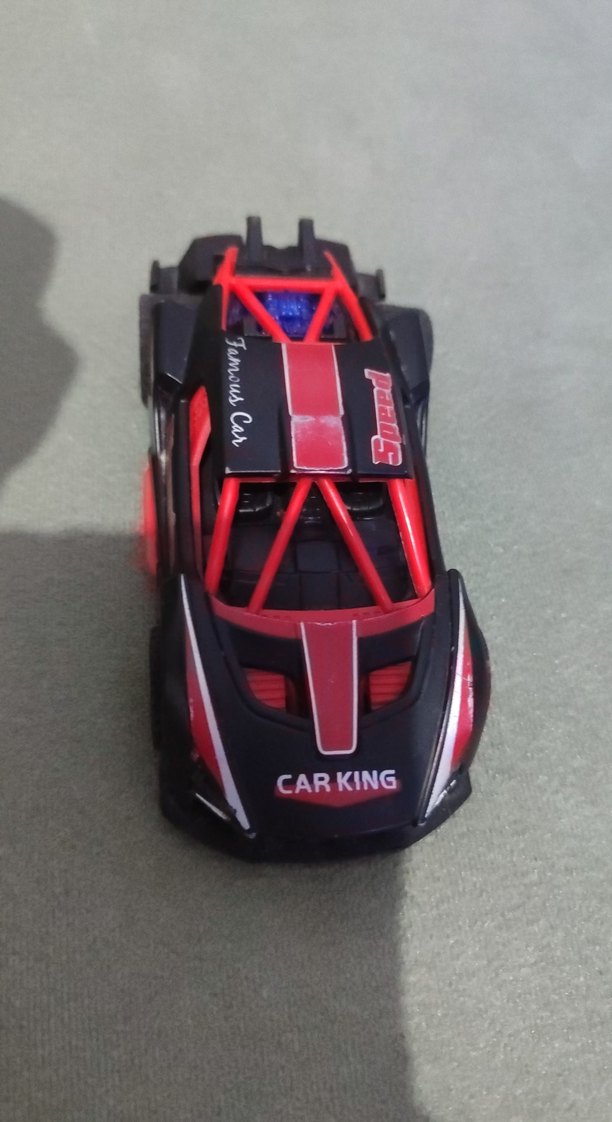 Kırmızı-Siyah Yarış Oyuncak Arabası - Görsel 4