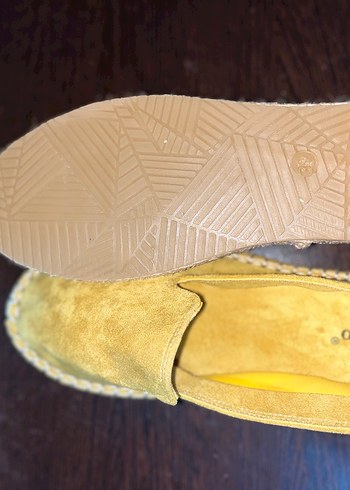 Sarı Süet Dolgu Topuk Espadril - Görsel 4