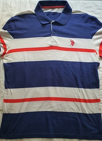 US Polo Assn polo yaka logolu kısa kollu t-shirt 