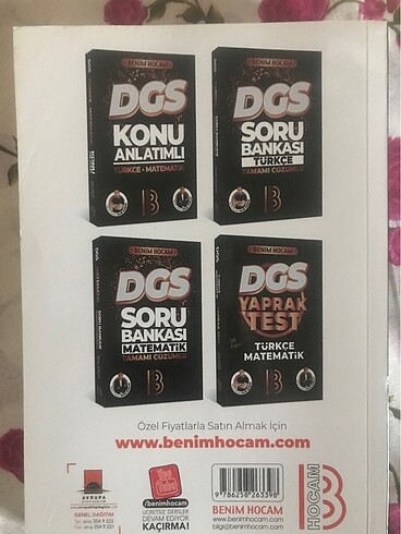  Benim Hocam DGS Konu Anlatımlı Türkçe-Matematik