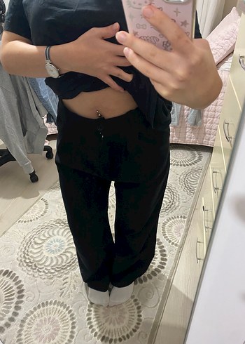 36 Beden siyah kumaş pantolon