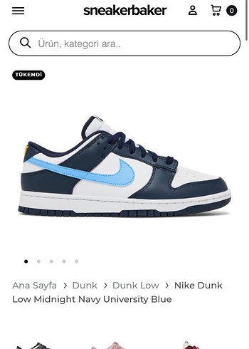 Nike Dunk Low Midnight Navy Üniversite Mavisi - Görsel 3