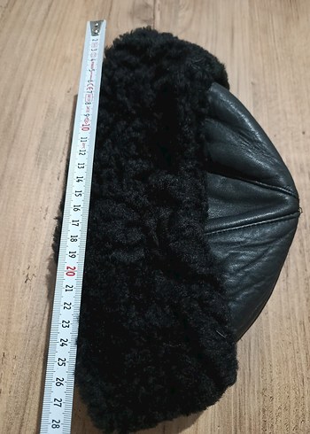 Siyah Erkek Deri Biker Şapka - Görsel 3