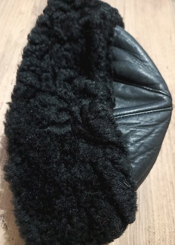 Siyah Erkek Deri Biker Şapka - Görsel 2