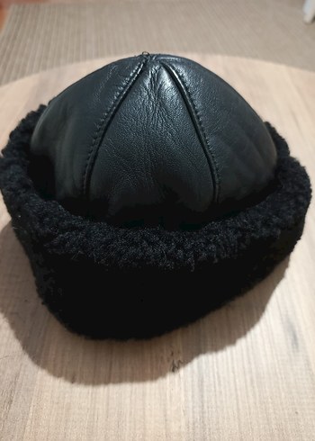 Siyah Erkek Deri Biker Şapka - Görsel 4