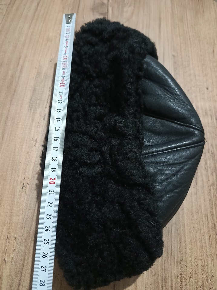 Siyah Erkek Deri Biker Şapka - Görsel 3