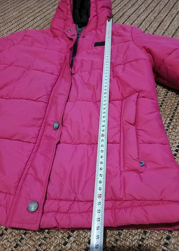 Kızlar için Fermuarlı Pembe Mont - Görsel 2