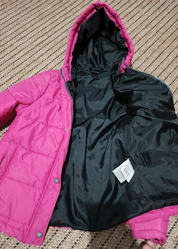 Kızlar için Fermuarlı Pembe Mont - Görsel 8