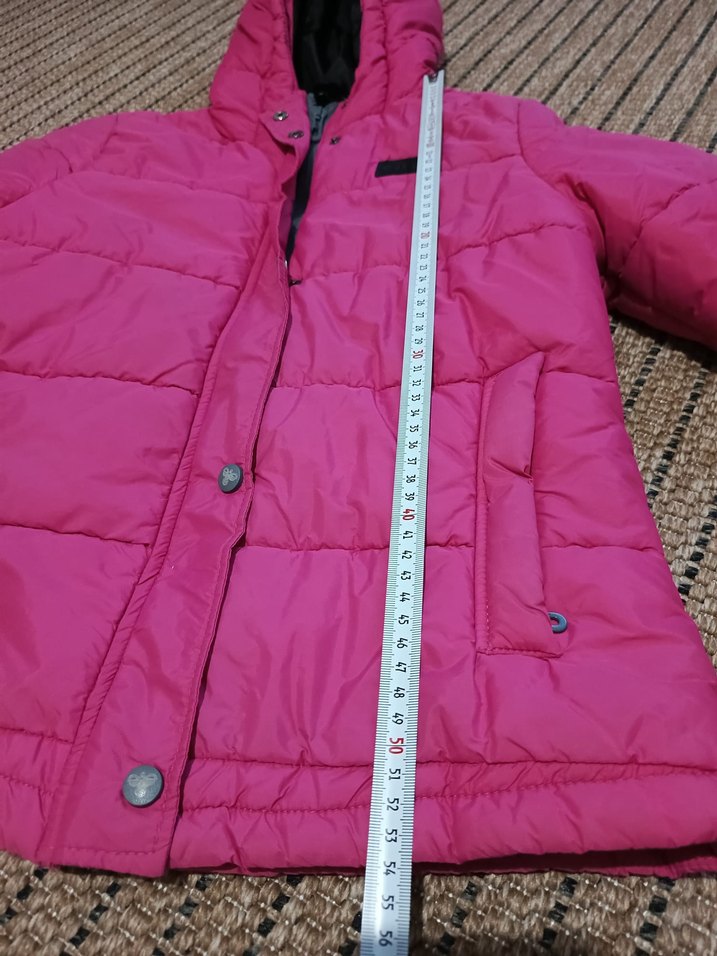 Kızlar için Fermuarlı Pembe Mont - Görsel 2