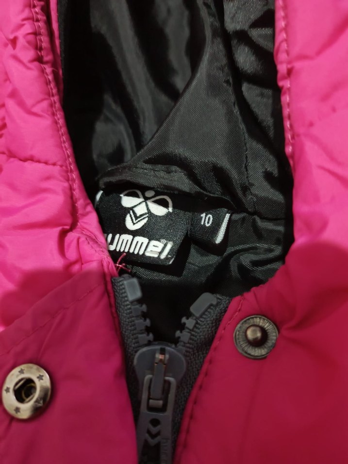 Kızlar için Fermuarlı Pembe Mont - Görsel 5