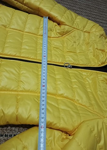 Sarı Kadın Midi Kaban Fermuarlı - Görsel 7