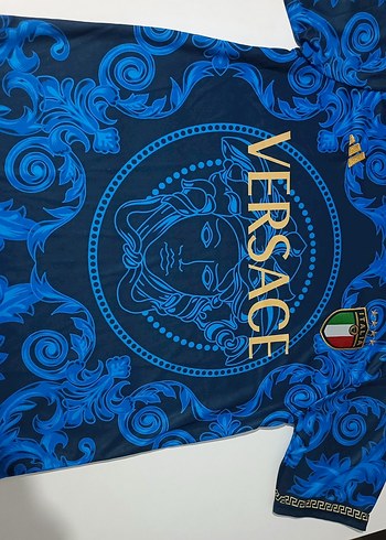 Erkek Mavi Baskılı V Yaka Street Wear Forması