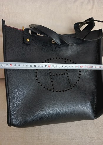 Beden siyah Renk Siyah Deri Kadın El Çantası