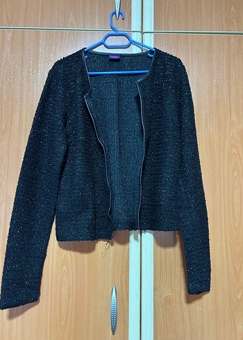 Siyah Triko Kadın Ceket - Görsel 2