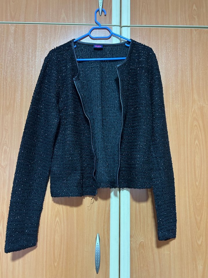 Siyah Triko Kadın Ceket - Görsel 2