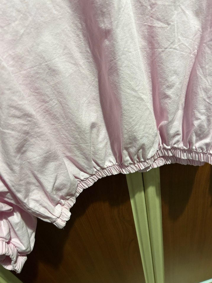 Pembe Keten Uzun Kollu Kız Bluzu - Görsel 3