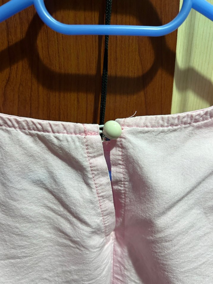 Pembe Keten Uzun Kollu Kız Bluzu - Görsel 5