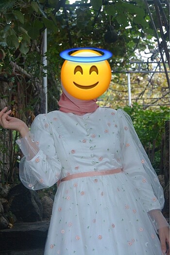 Tesettür Abiye Tül Elbise - Görsel 2