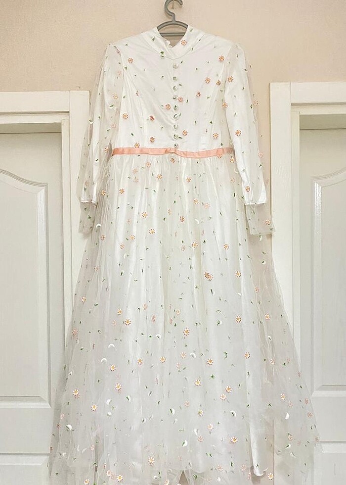 Tesettür Abiye Tül Elbise - Görsel 4