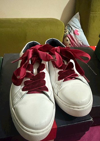Tommy Hilfiger Tommy Beyaz Platform Topuklu Kadın Spor Ayakkabı