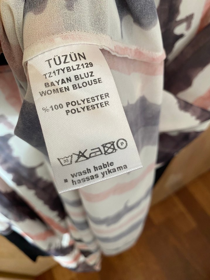 Tuzun kolları  ve yakası triko şifon buluz - Görsel 3