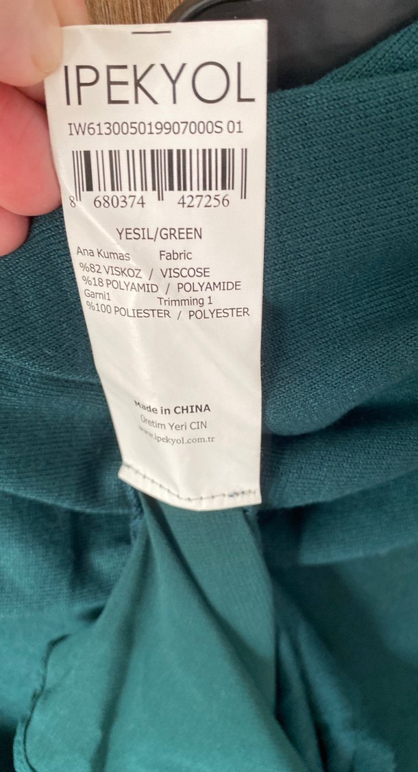 Kadın Turkuaz Yüksek Yakalı Salaş Kazak - Görsel 4