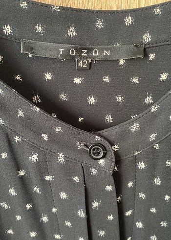 Siyah Midi Uzun Kollu Düğmeli Kadın Gömlek - Görsel 3