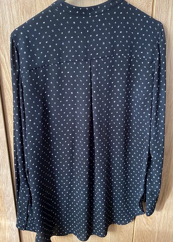 Siyah Midi Uzun Kollu Düğmeli Kadın Gömlek - Görsel 2