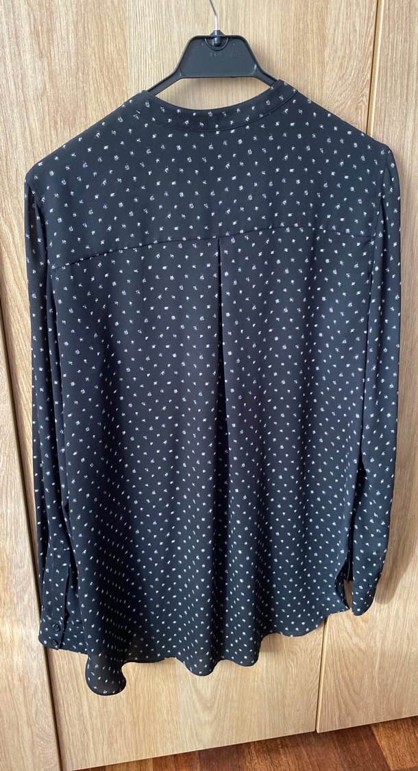 Siyah Midi Uzun Kollu Düğmeli Kadın Gömlek - Görsel 2