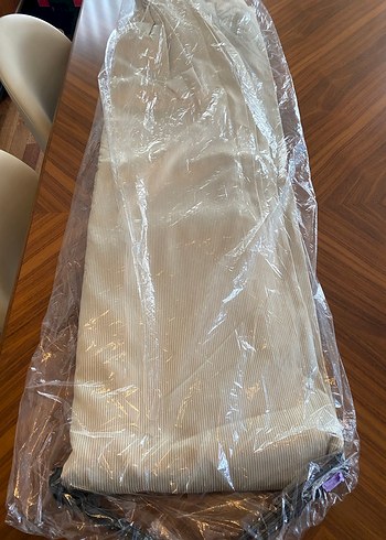 Bej Pilili kalın Kumaş  perde Rustik - Görsel 8