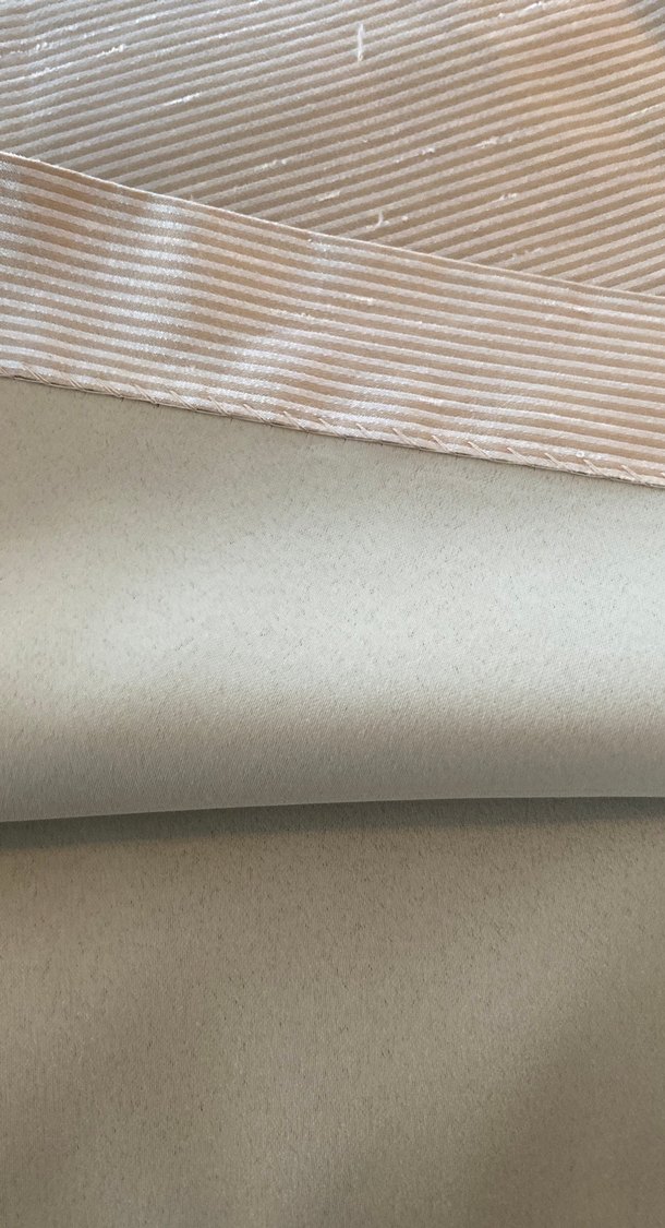 Bej Pilili kalın Kumaş  perde Rustik - Görsel 2