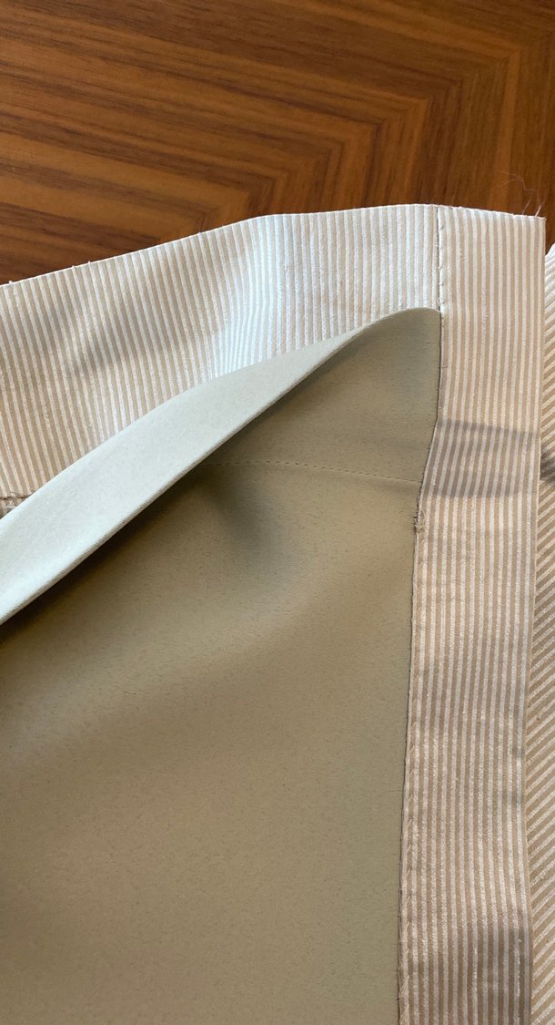 Bej Pilili kalın Kumaş  perde Rustik - Görsel 3