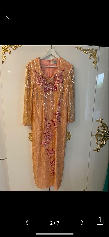 Abiye Gece Elbisesi pul payet - Görsel 6