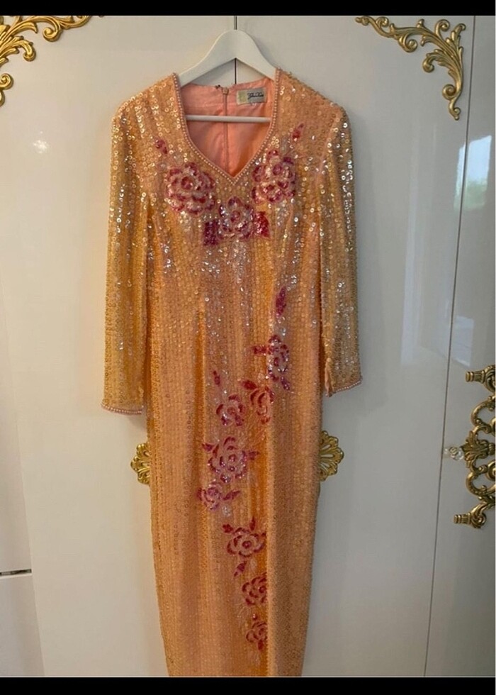 Abiye Gece Elbisesi pul payet - Görsel 2