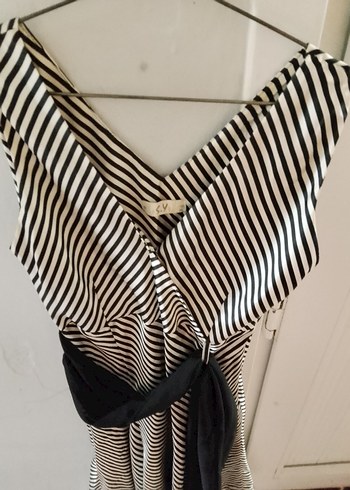 Çizgili V Yaka Hamile Bluzu - Görsel 2