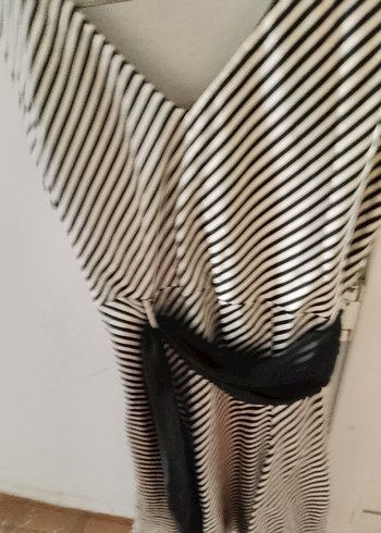 Çizgili V Yaka Hamile Bluzu - Görsel 3