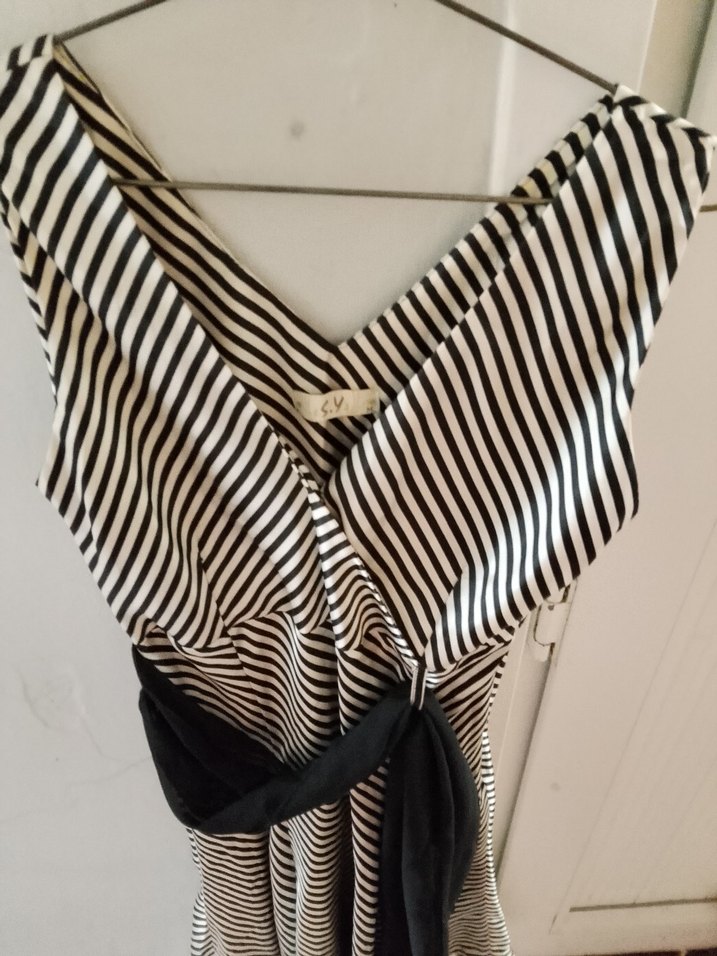 Çizgili V Yaka Hamile Bluzu - Görsel 2