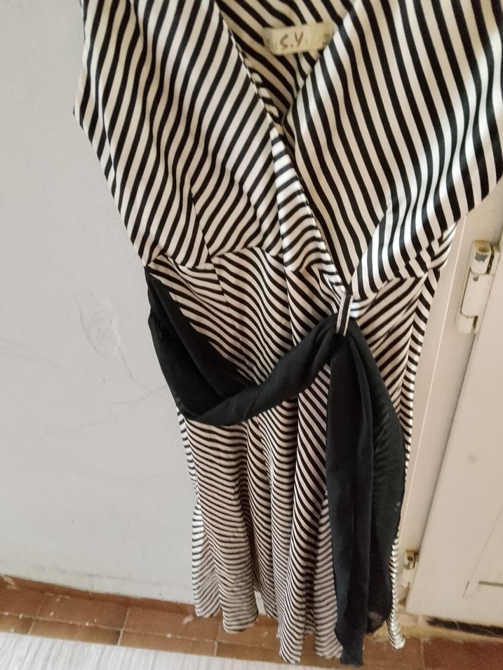 Çizgili V Yaka Hamile Bluzu - Görsel 5