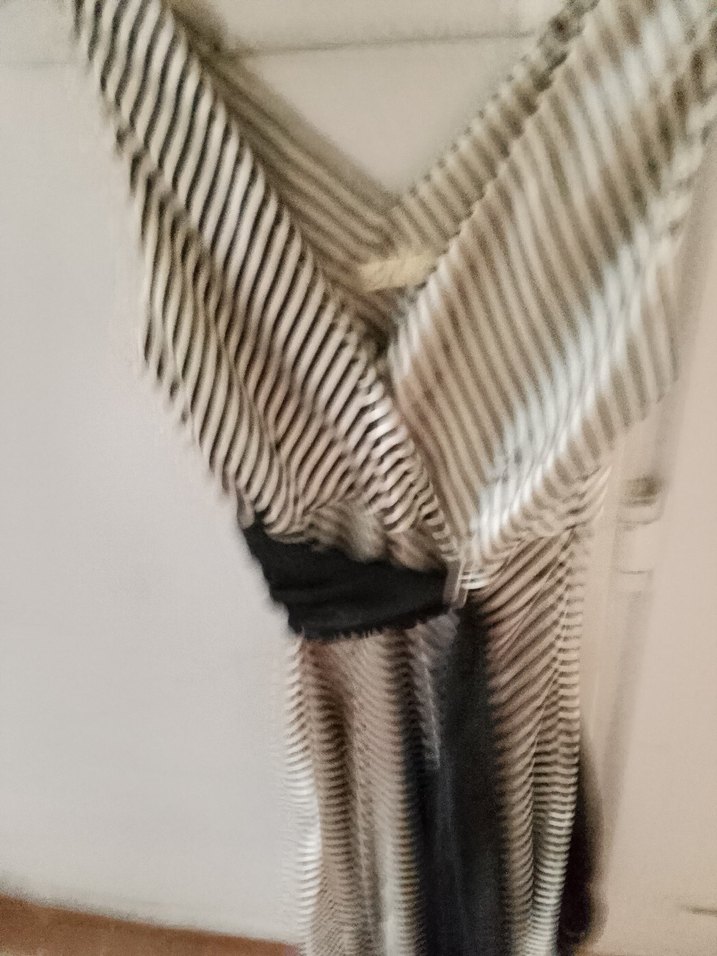 Çizgili V Yaka Hamile Bluzu - Görsel 4