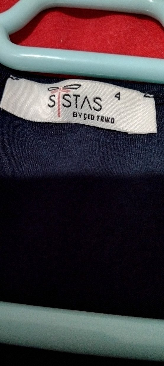 Lacivert Desenli Hamile Tişörtü V Yaka - Görsel 3