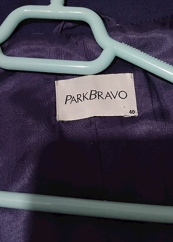 Park Bravo mavi kadin kısa Düğmeli Kaban