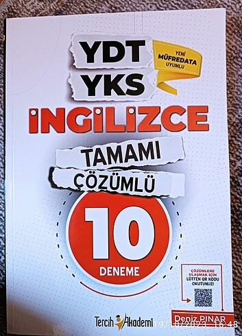 Tercih Akademi 10'lu YDT İngilizce Denemesi 