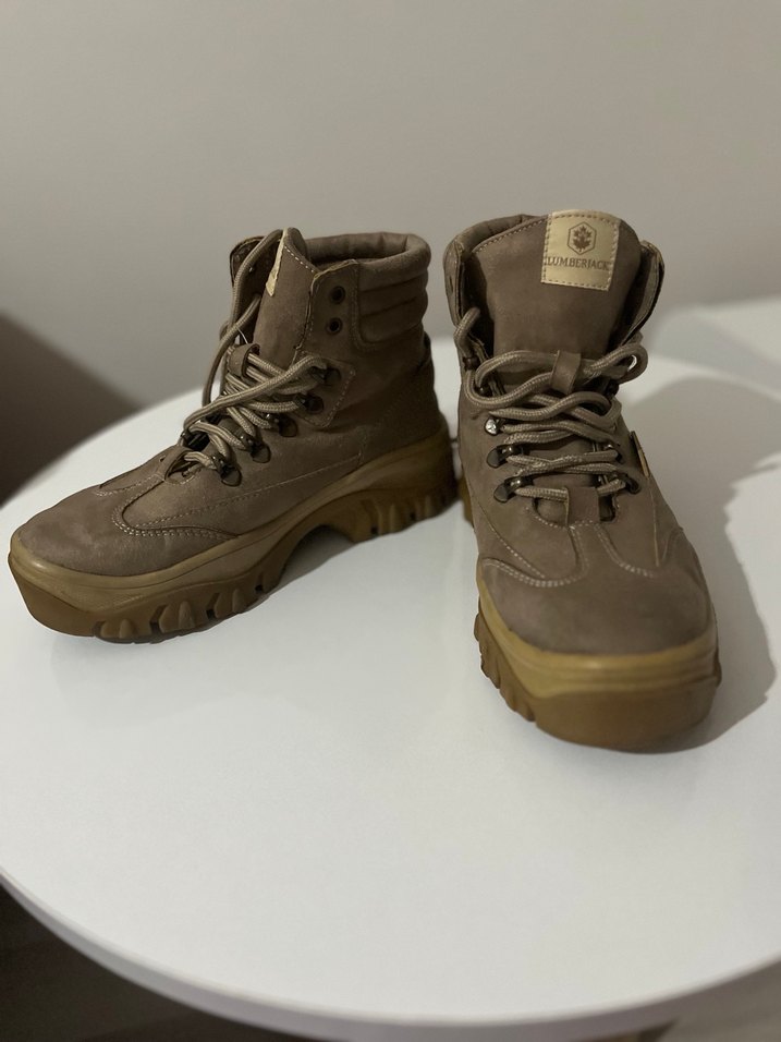 Bej Süet Kadın Platform Bot lumberjack marka - Görsel 2