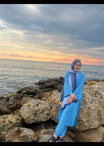 Uzun Denim Kimono, Bağcıklı bir defa giyildi - Görsel 6