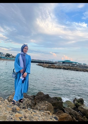 Uzun Denim Kimono, Bağcıklı bir defa giyildi - Görsel 7